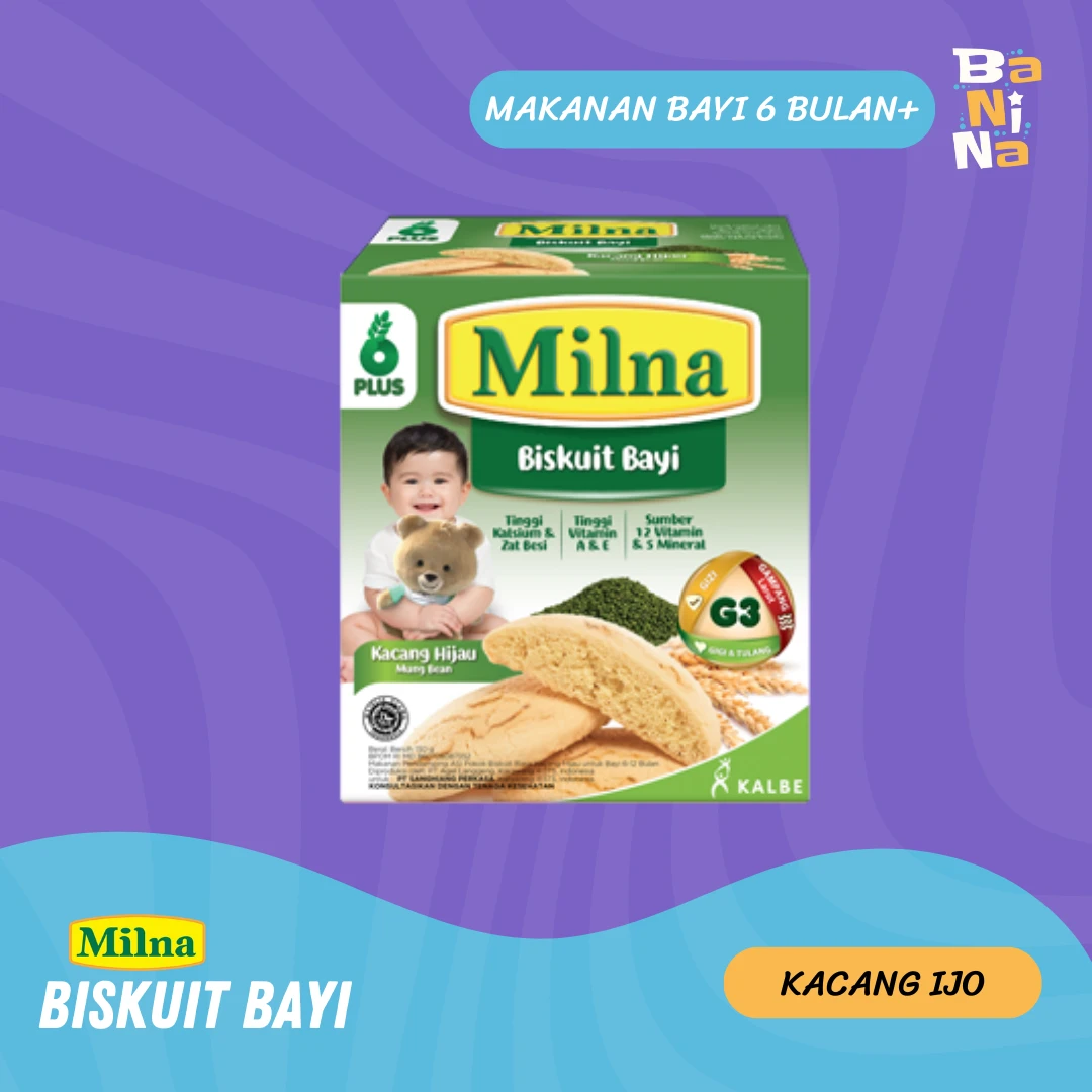 Milna Biskuit 6+ Kacang Hijau 110g
