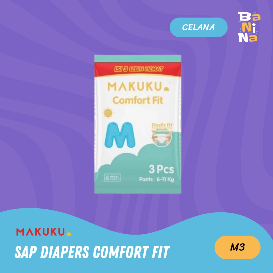 Makuku SAP Diapers Comfort Fit M3 (Isi 4)