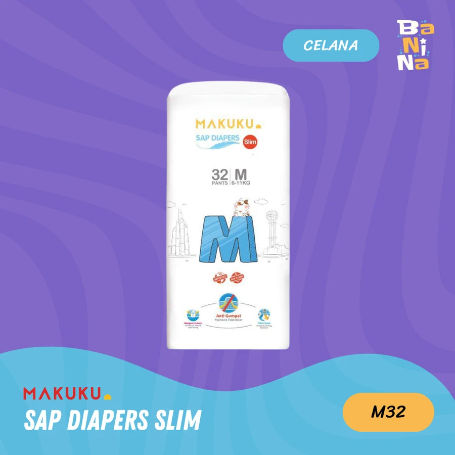 Makuku SAP Diapers Slim M32