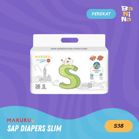 Makuku SAP Diapers Slim Tape S38