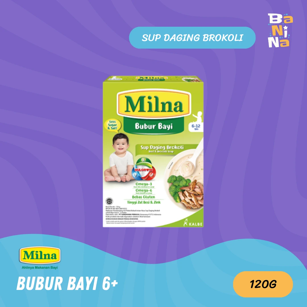 Milna Bubur 6+ Sup Daging Brokoli 120g