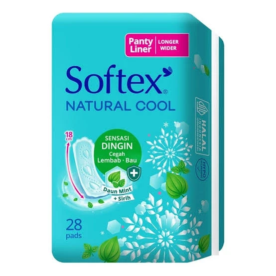 Softex Natural Cool Pantyliner Longer Wider 28Pads