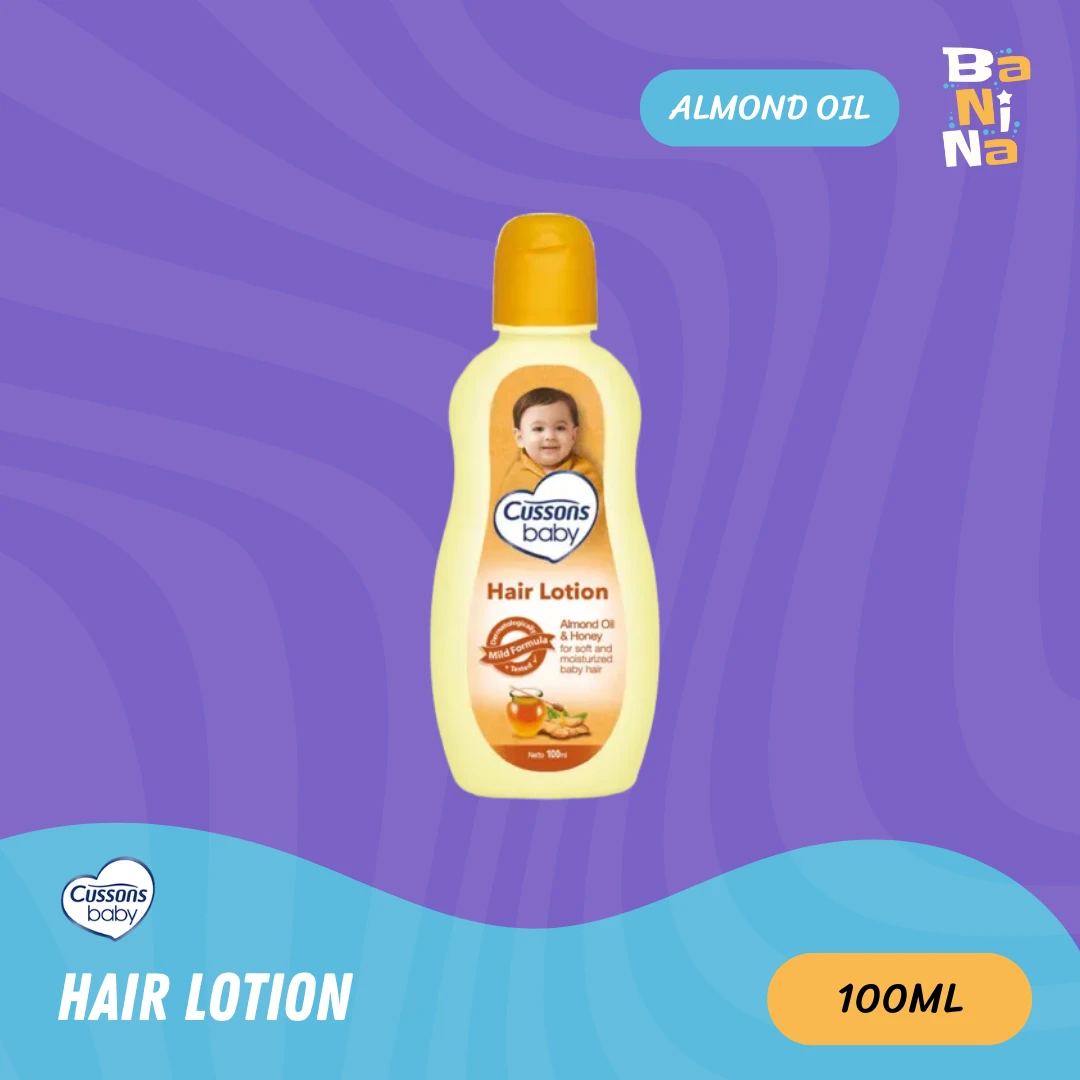 [Stock Malayu] Cussons Baby Hair Lotion Almond & Honey Oranye 100ml