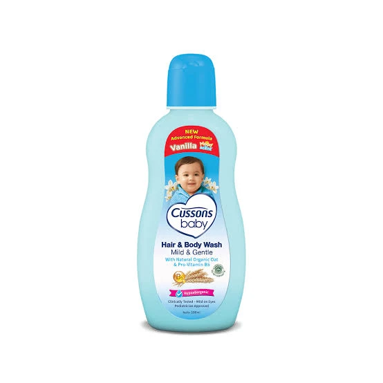 Cussons Baby Hair & Body Wash Mild & gentle refill biru 200ml