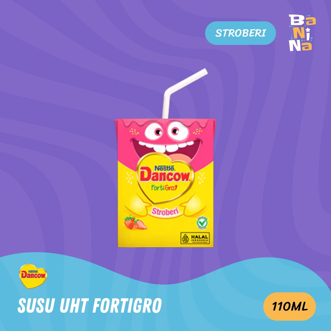 Dancow Susu UHT FortiGro 110ml Stroberi