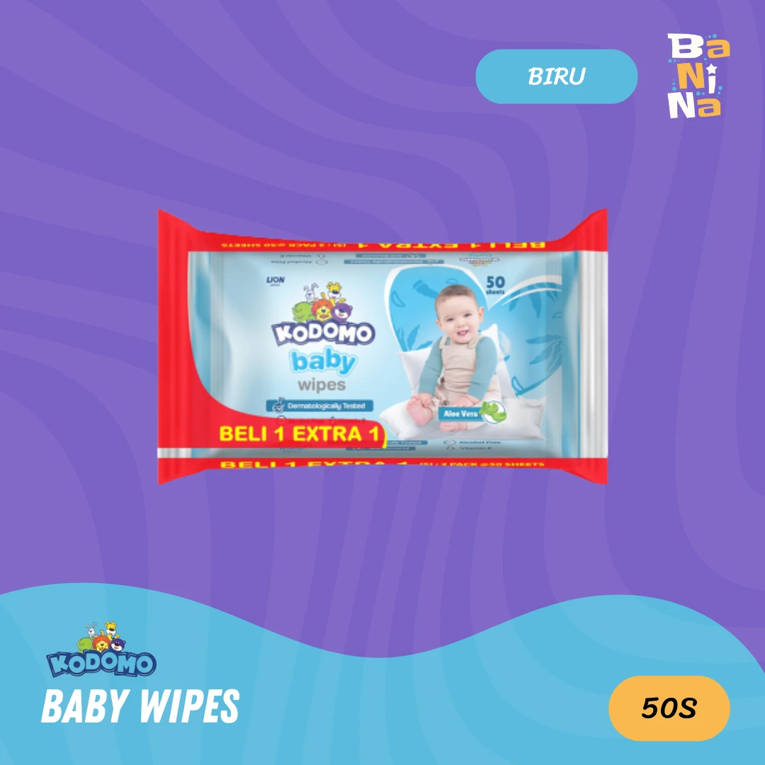 Kodomo Tisu basah Baby Wipes Aloe vera 50s
