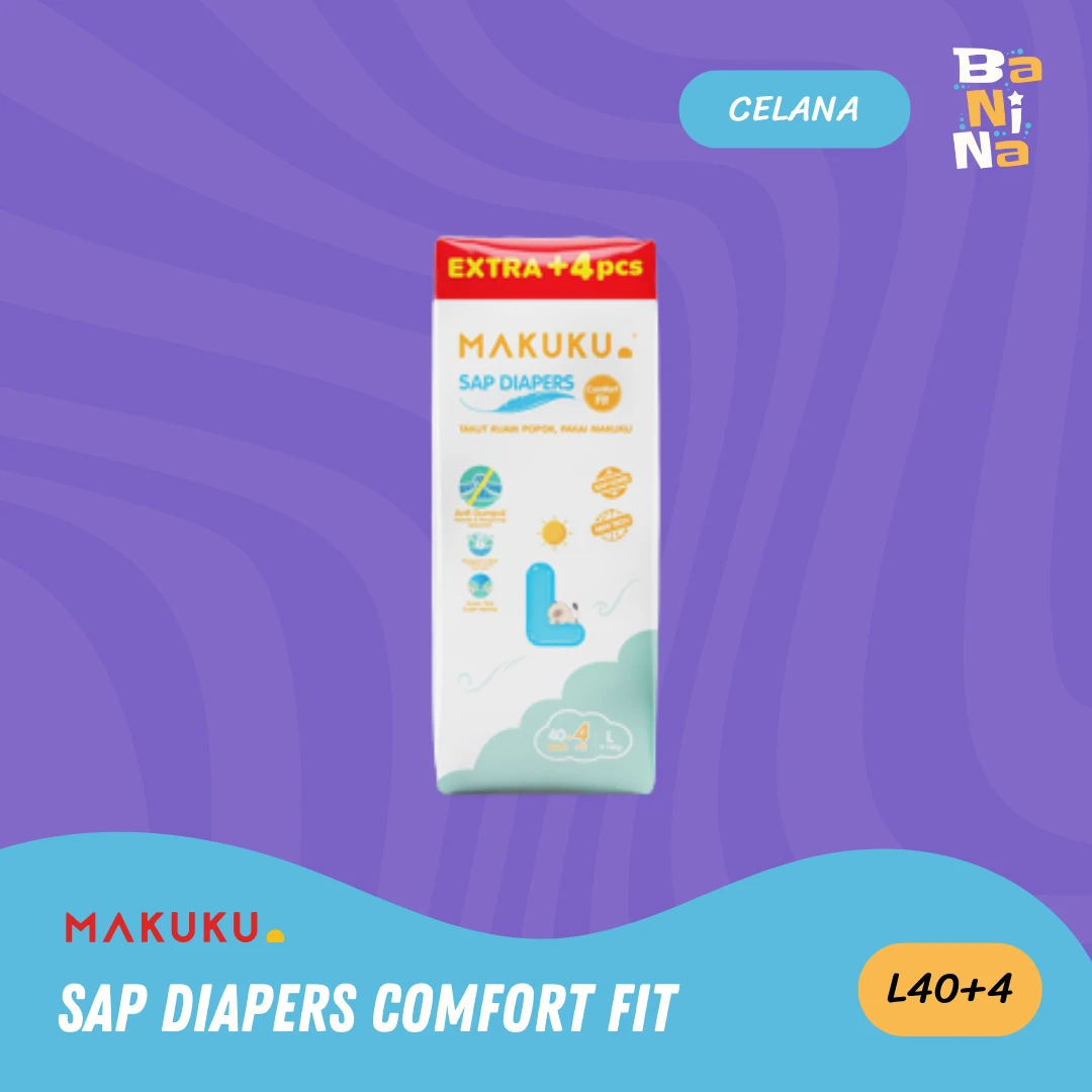 MAKUKU SAP Diapers Comfirt Fit L 40+4