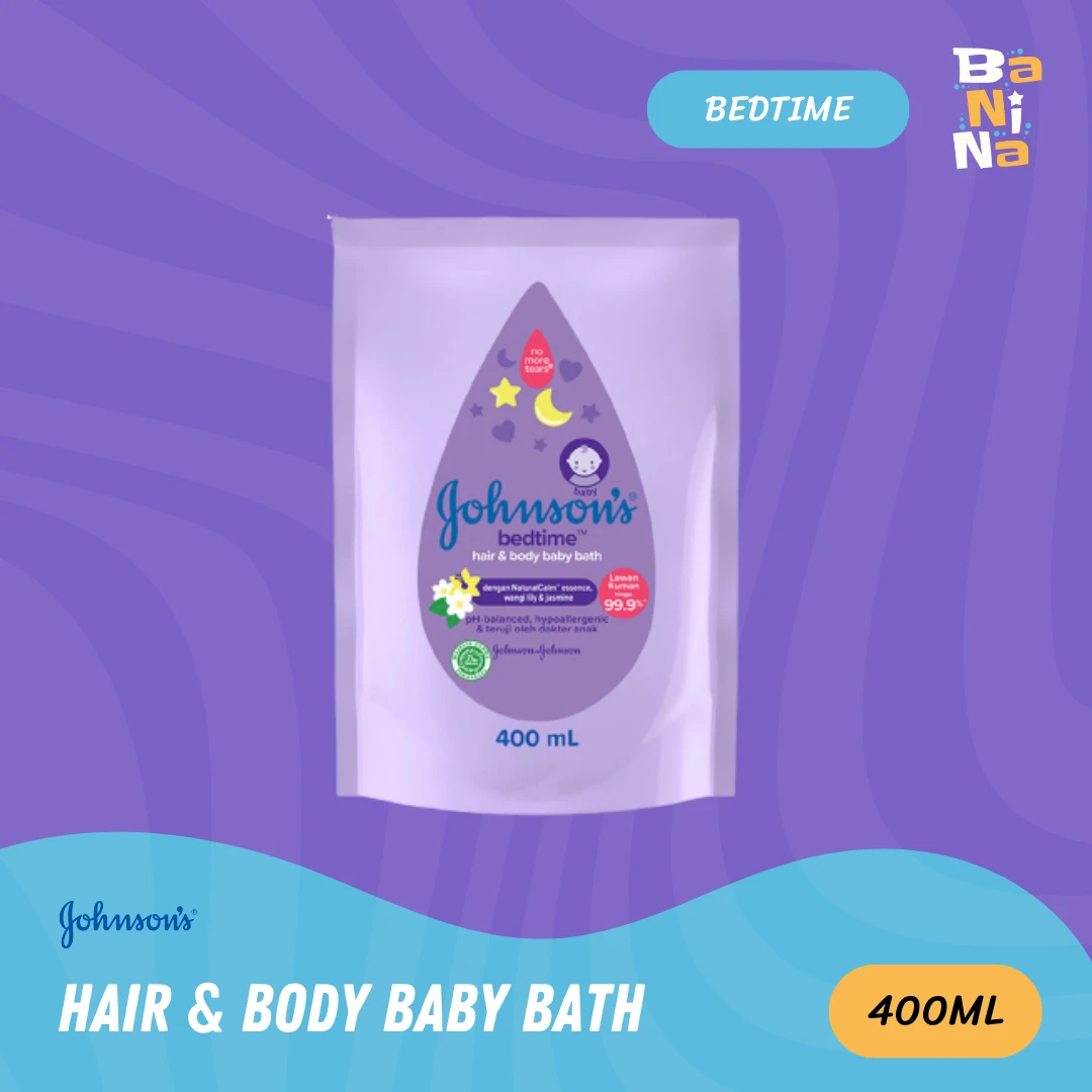 [Stock Malayu] Johnson's Baby Hair & Body Bath Bedtime Refill 400ml
