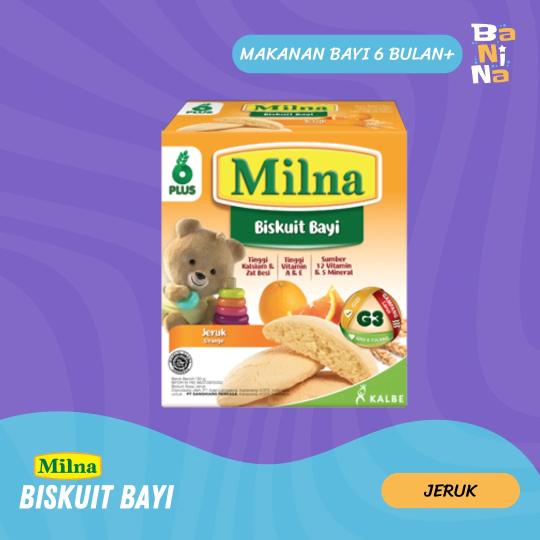 Milna Biskuit 6+ Jeruk 110g