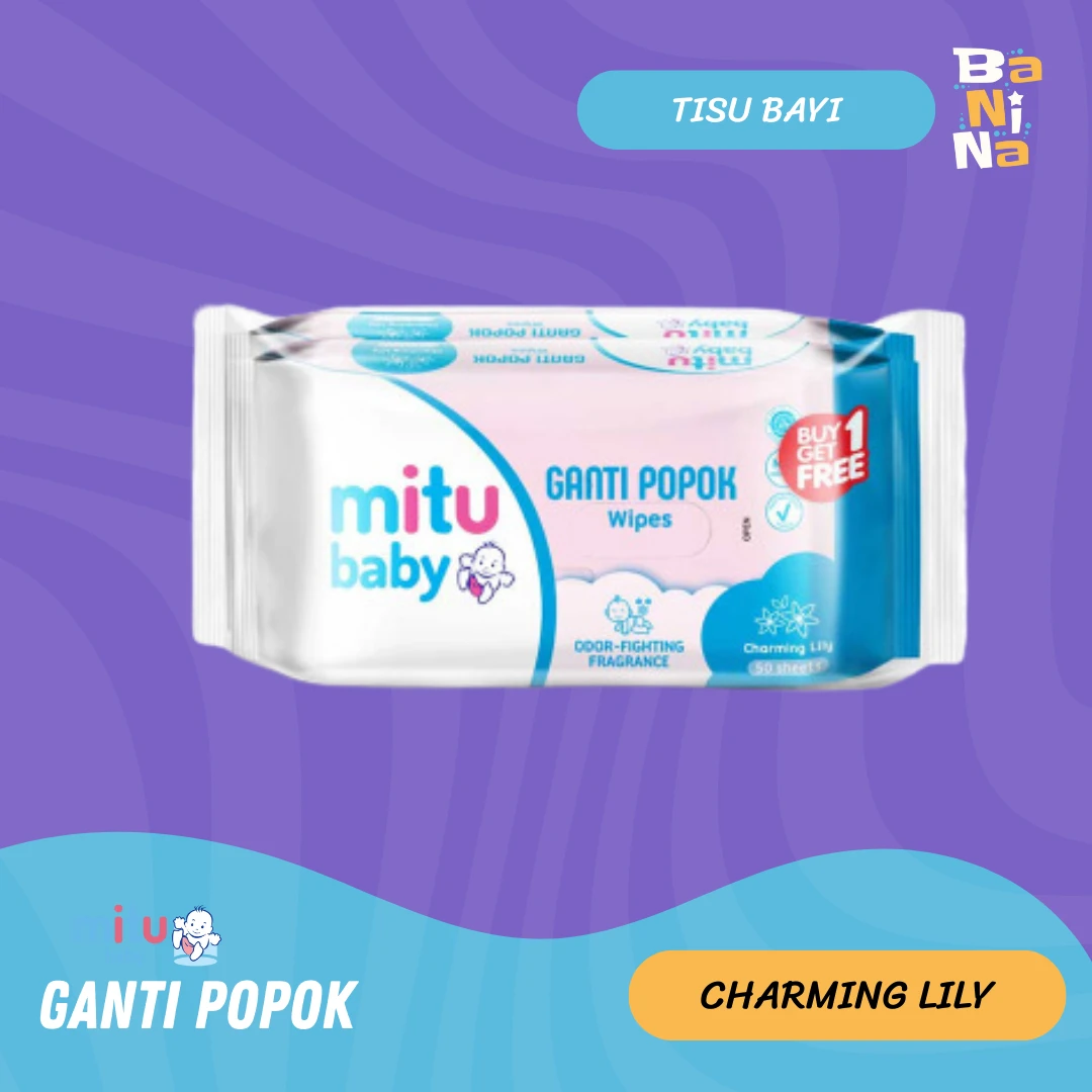 Mitu Baby Tisu Basah Ganti Popok Charming Lily 50s