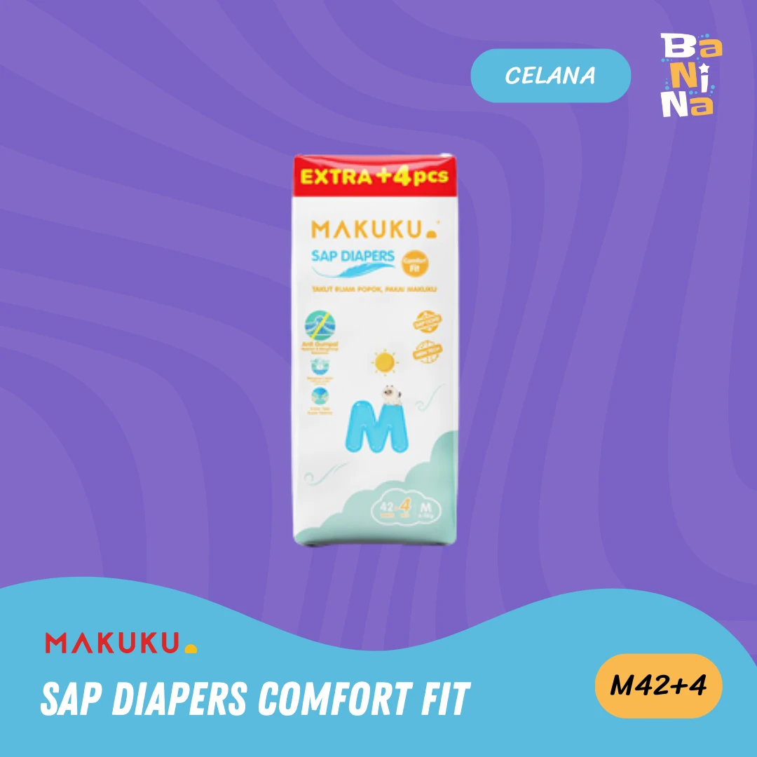 Makuku SAP Diapers Comfirt Fit M42+4