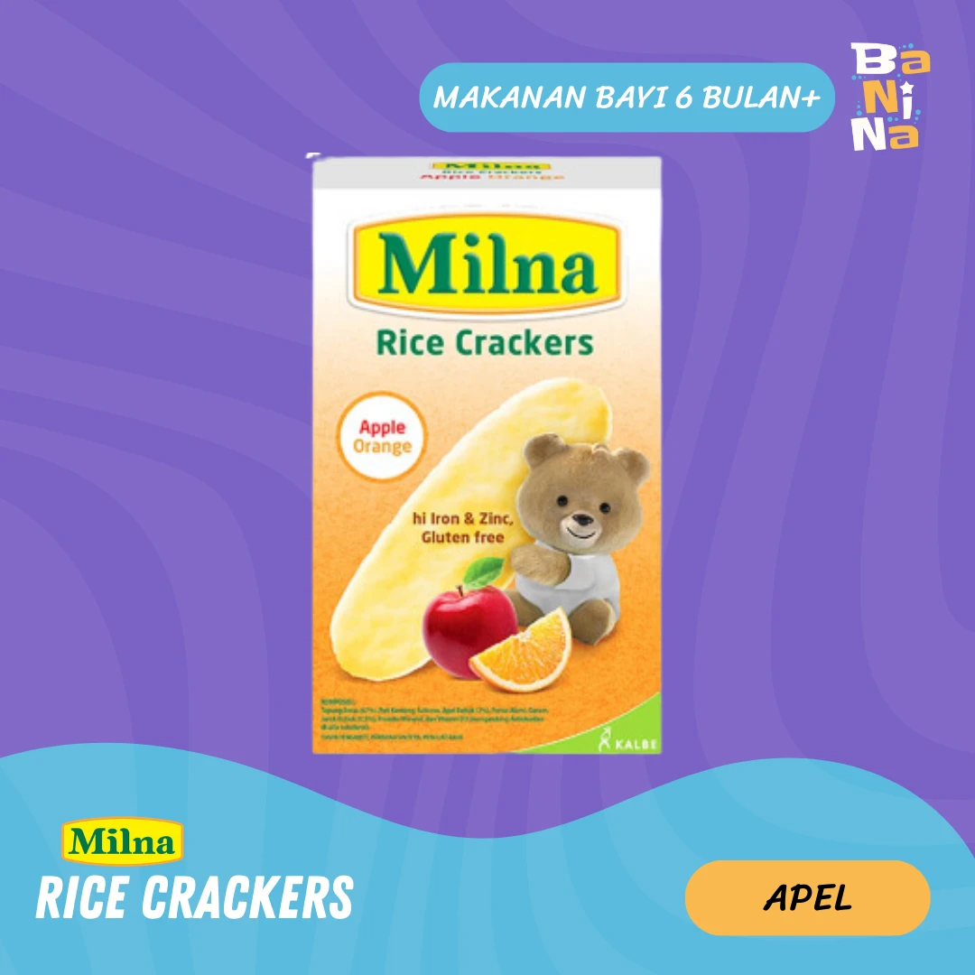 Milna Rice Crackers Apel Jeruk 20g