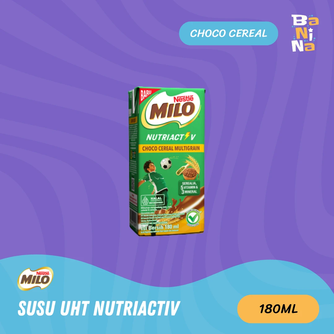 Milo Susu UHT Nutriactiv Choco Cereal Multigrain 180ml