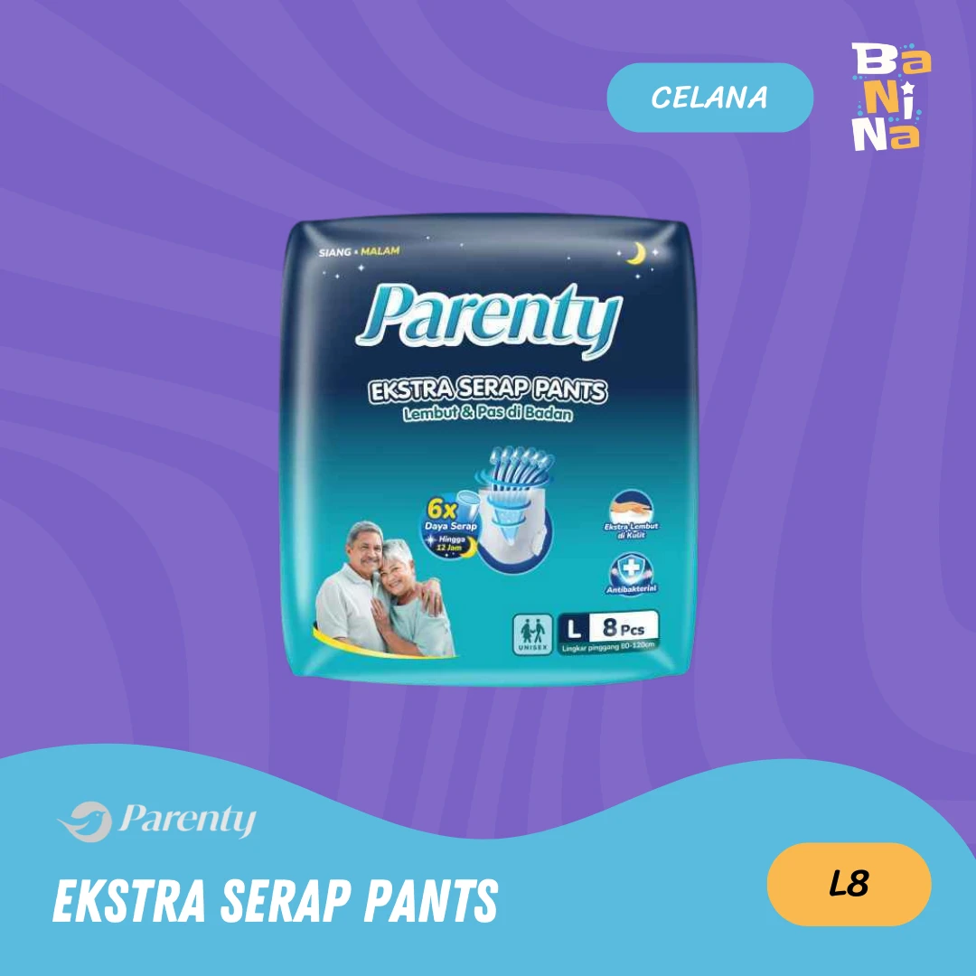Parenty Adult Diapers Pants Extra Serap L8