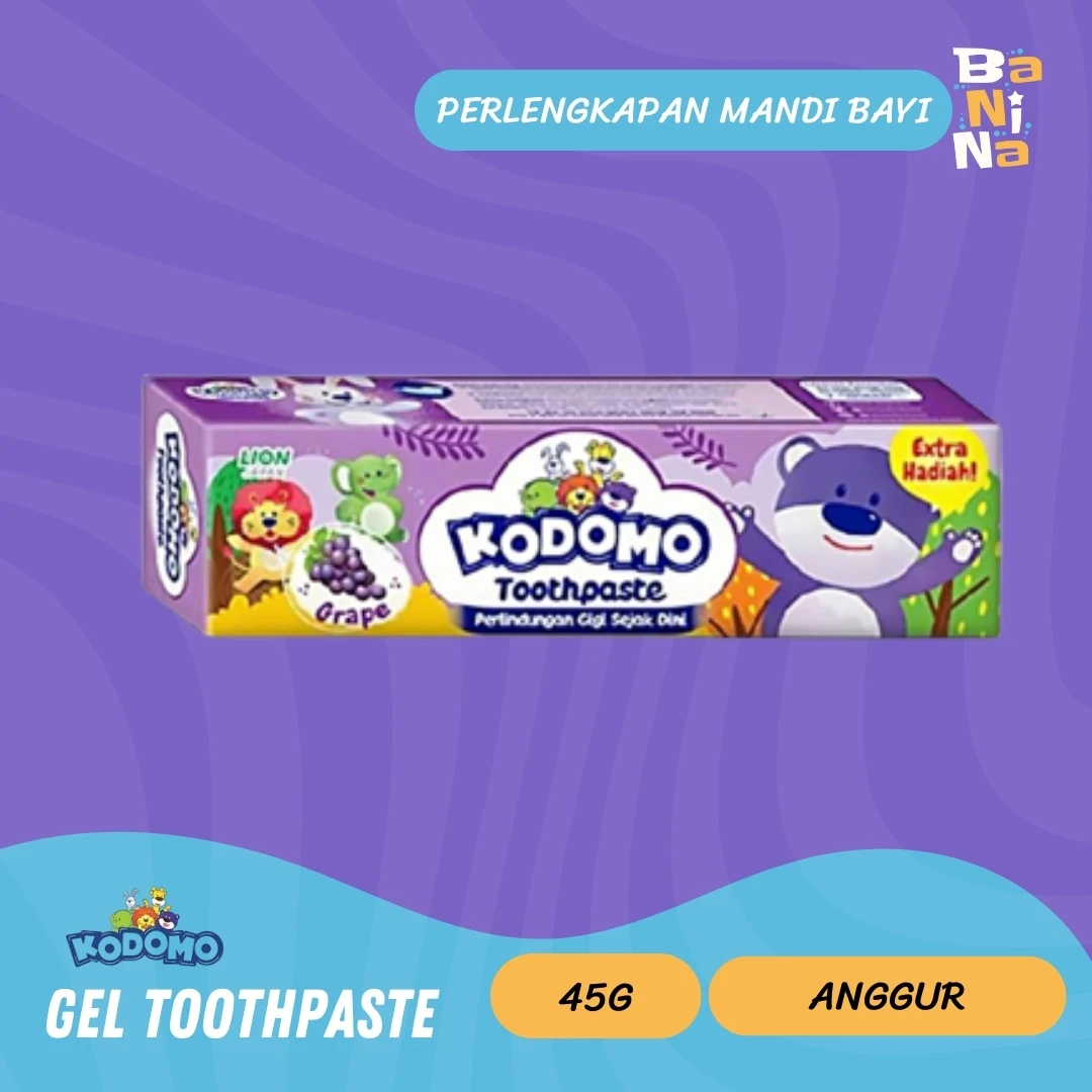 [Harga Grosir] Kodomo Gel Pasta Gigi Anggur 45g